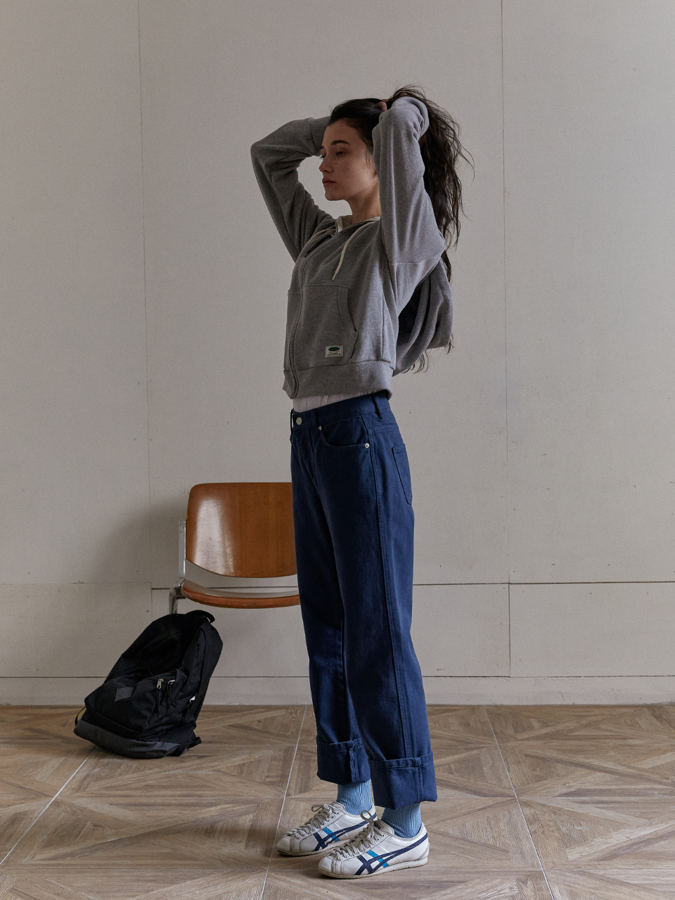 [12/13 순차발송]straight cotton pants - vintage blueBRENDA BRENDEN